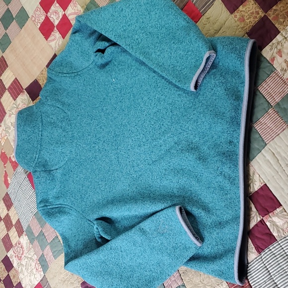 Ladies L.L.Bean Teal & Grey Pullover Size Medium sweatshirt - Picture 4 of 5